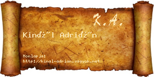 Kinál Adrián névjegykártya